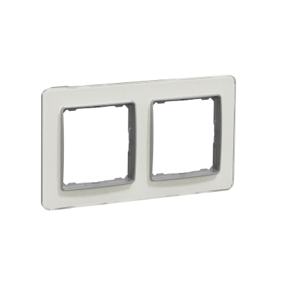 Sedna Design & Elements Ramka podwójna szkło białe efekt szkła SDD360802 SCHNEIDER (SDD360802)